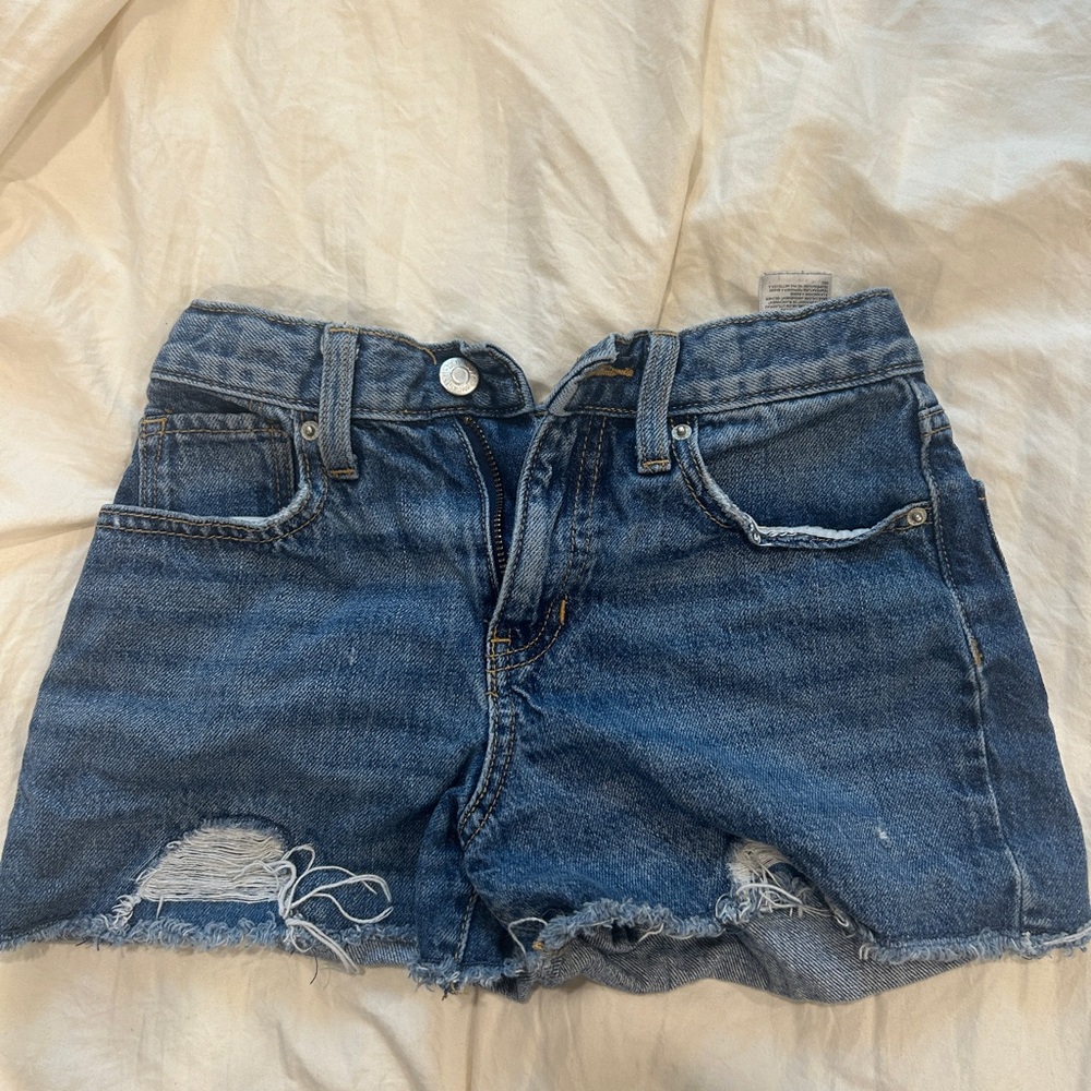 Distressed Denim Shorts